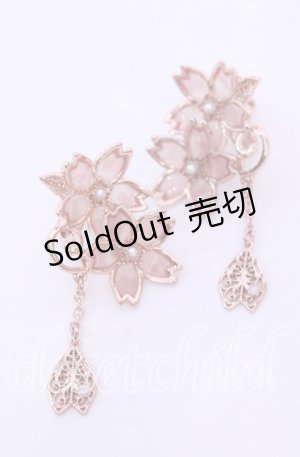 画像: axes femme / サクラ装飾イヤリング  ピンク O-25-11-11-1043-AX-AC-OW-ZT422-F004