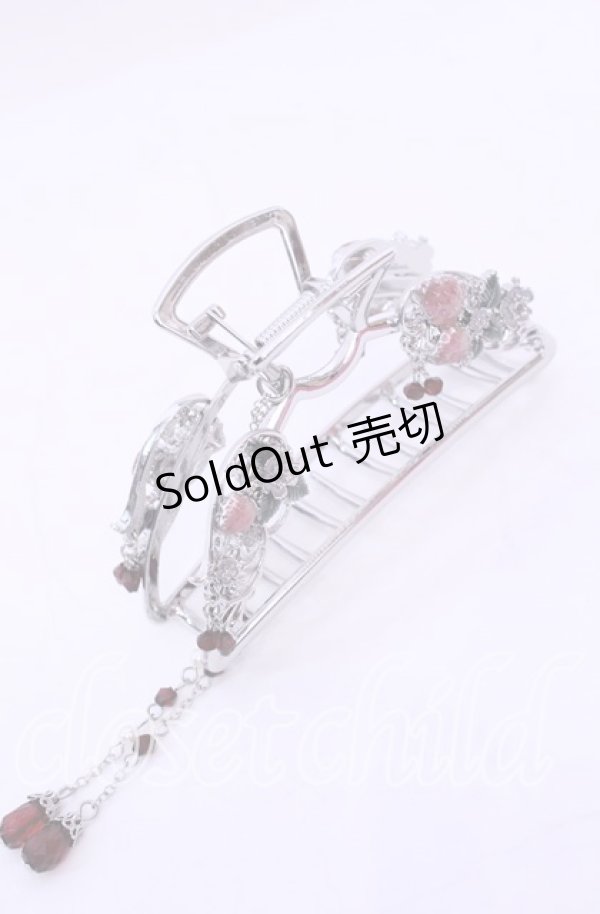 画像1: axes femme / いちごモチーフバンスクリップ  シルバー O-25-11-11-1045-AX-AC-OW-OS (1)