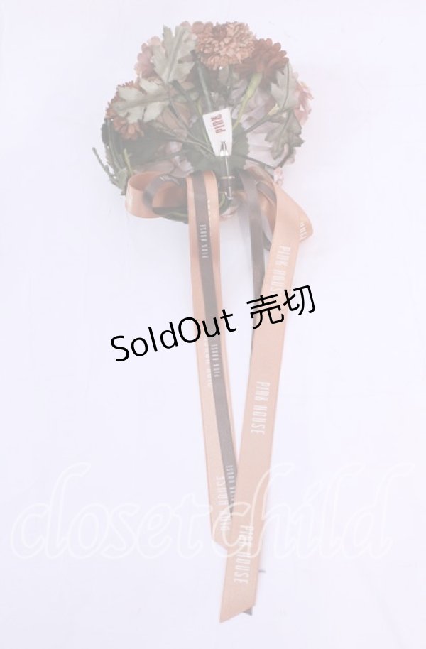 画像3: PINK HOUSE / ギンガムブーケコサージュ  オレンジ系 O-25-11-11-1048-LO-AC-OW-OS (3)