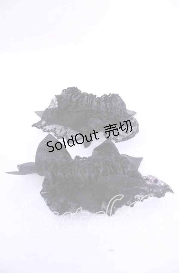 画像3: ALICE and the PIRATES / サテンリボンのチュールレースお袖とめ  クロ O-25-11-11-1052-PA-ZA-OW-OS (3)