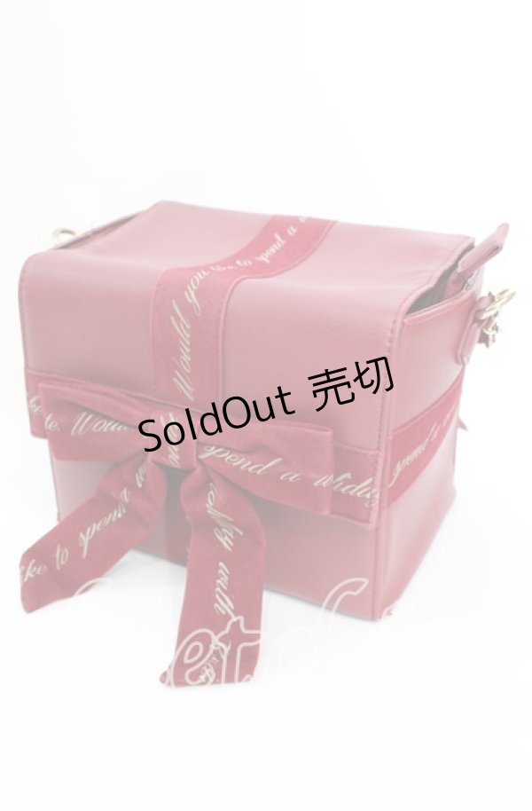 画像1: F i.n.t / プレゼントボックスバッグ  ワイン O-25-11-11-1004-CA-BG-OW-OS (1)