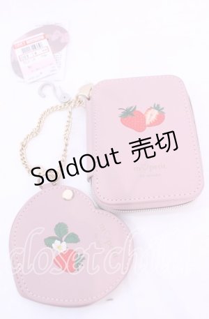 画像: m petit by misako / AMハートミラーツキポーチ  ピンク O-25-11-11-1060-LO-ZA-IG-OS