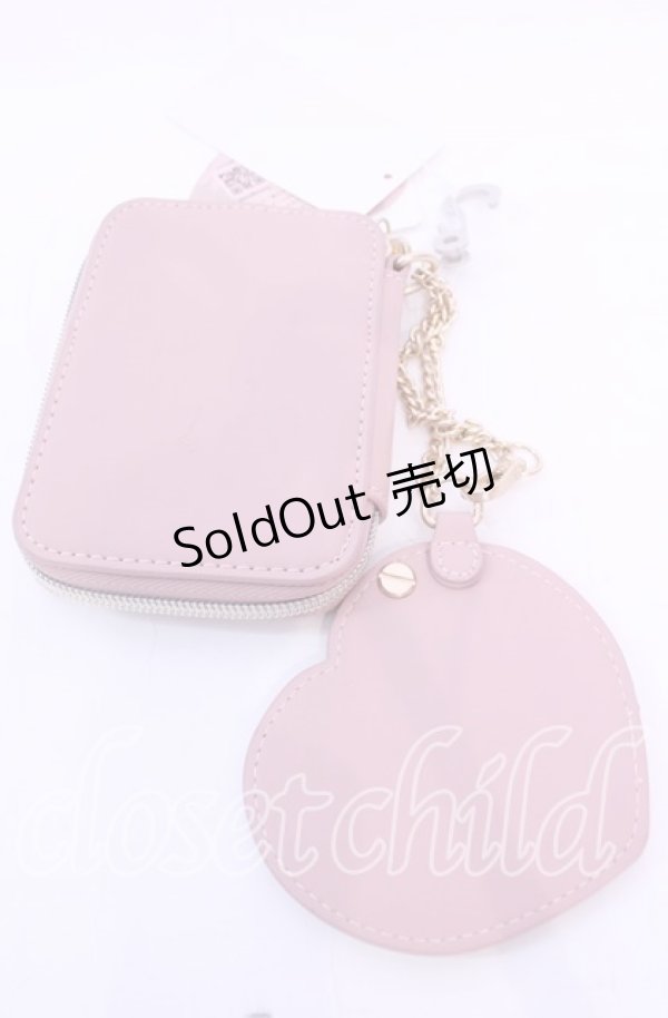 画像2: m petit by misako / AMハートミラーツキポーチ  ピンク O-25-11-11-1060-LO-ZA-IG-OS (2)