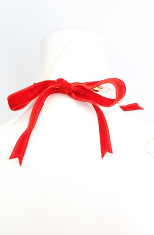 画像2: Angelic Pretty / リボンオーナメントジャンパースカート チョーカー単品  アカ O-25-11-11-1061-AP-AC-IG-OS (2)