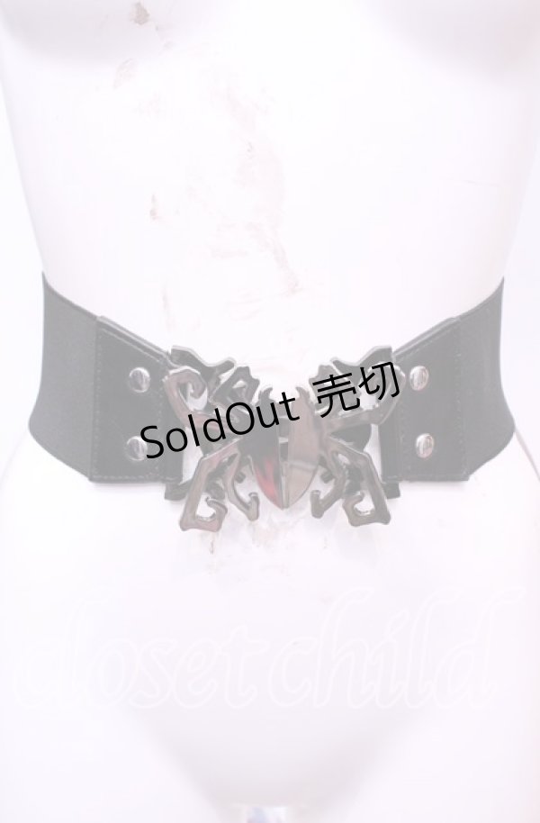 画像2: KREEP SVILLE666 / Spider Waist Belt ベルト  ブラック×ガンメタ O-25-11-11-1062-PU-ZA-IG-ZT (2)