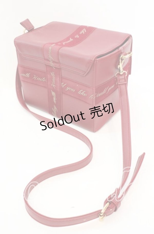 画像2: F i.n.t / プレゼントボックスバッグ  ワイン O-25-11-11-1004-CA-BG-OW-OS (2)