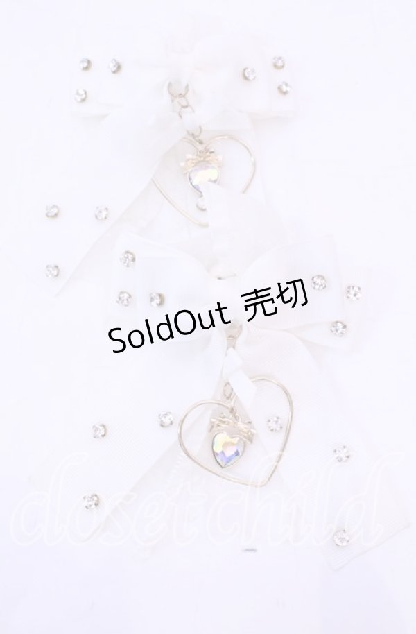 画像1: 【SALE】LIZ LISA / ハートチャームクリップ  シロ O-25-11-11-1069-LO-AC-OW-ZT168-F006 (1)