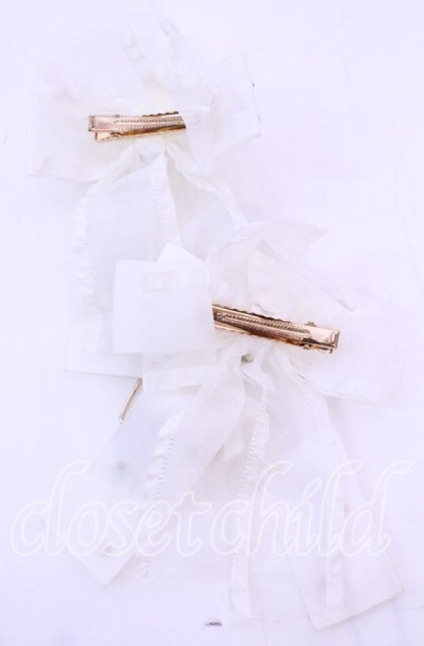 画像3: LIZ LISA / ハートチャームクリップ  シロ O-25-11-11-1069-LO-AC-OW-OS (3)