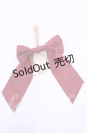 画像: DearMyLove / イニシャルチャームリボンクリップ  ワイン O-25-11-11-1072-EL-ZA-OW-ZT168-F006