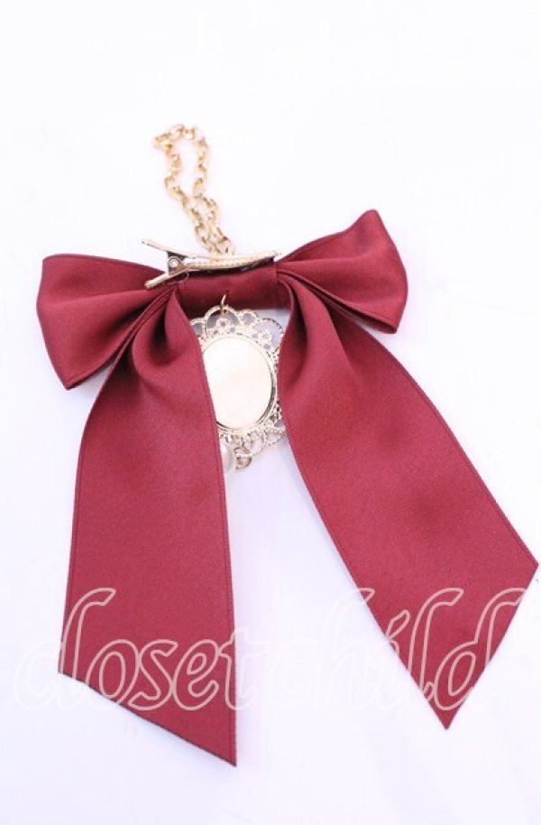 画像3: DearMyLove / イニシャルチャームリボンクリップ  ワイン O-25-11-11-1072-EL-ZA-OW-OS (3)