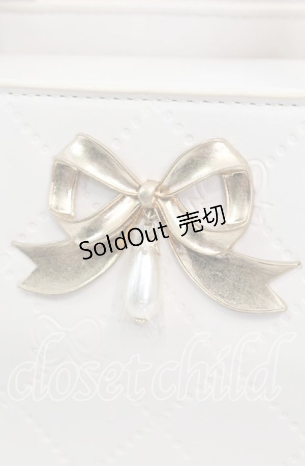 画像2: axes femme POETIQUE / リボンエンボス推し活バッグ  アイボリー O-25-11-11-1006-AX-BG-OW-ZT274 (2)