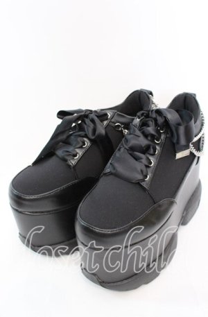 画像: DearMyLove / 2連パールスニーカーパンプス【チェーン付属タイプ】 23.5ｃｍ クロ O-25-11-11-1015-EL-SH-OW-OS