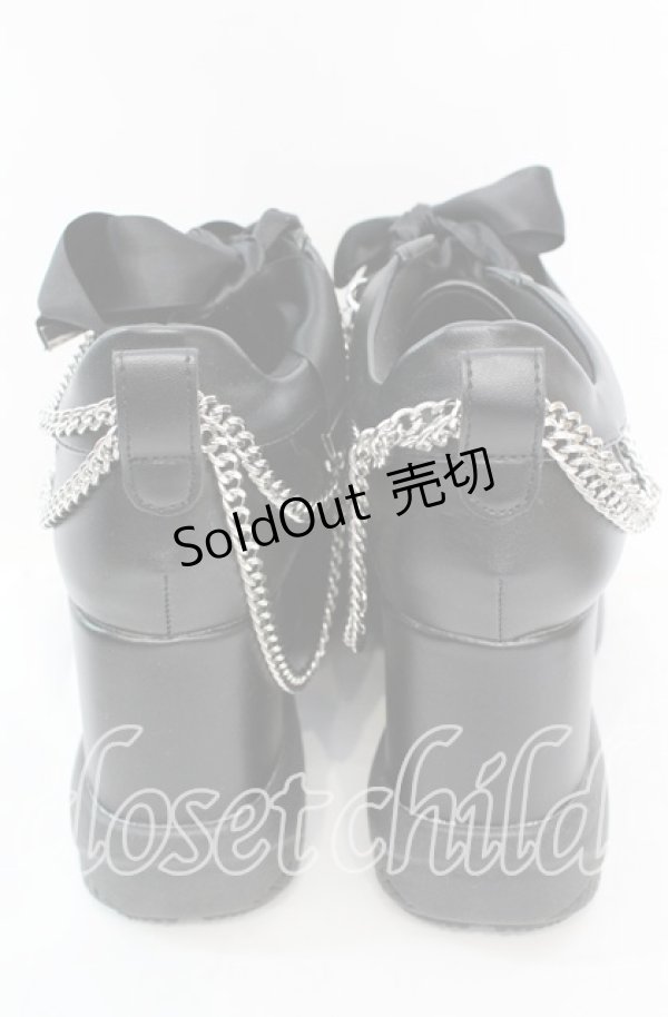 画像3: 【SALE】DearMyLove / 2連パールスニーカーパンプス【チェーン付属タイプ】 23.5ｃｍ クロ O-25-11-11-1015-EL-SH-OW-ZT-K003 (3)