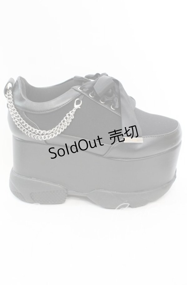 画像4: 【SALE】DearMyLove / 2連パールスニーカーパンプス【チェーン付属タイプ】 23.5ｃｍ クロ O-25-11-11-1015-EL-SH-OW-ZT-K003 (4)