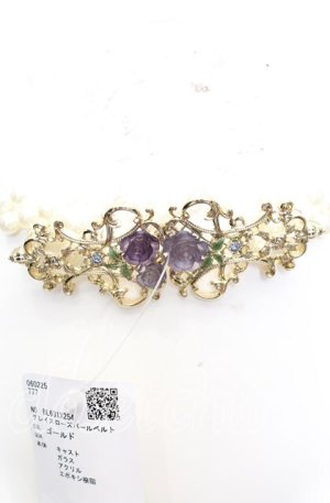 画像: axes femme / グレイスローズパールベルト  ゴールド O-25-11-11-1016-AX-ZA-OW-OS