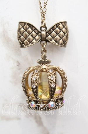 画像: axes femme kawaii / ロイヤルクラウンネックレス  アンティークゴールド O-25-11-11-1017-AX-AC-OW-OS