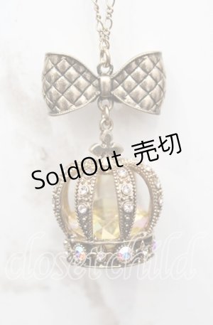 画像: axes femme kawaii / ロイヤルクラウンネックレス  アンティークゴールド O-25-11-11-1017-AX-AC-OW-OS