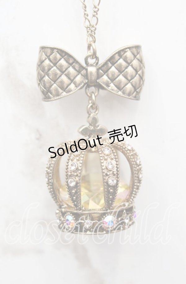 画像1: axes femme kawaii / ロイヤルクラウンネックレス  アンティークゴールド O-25-11-11-1017-AX-AC-OW-ZT (1)