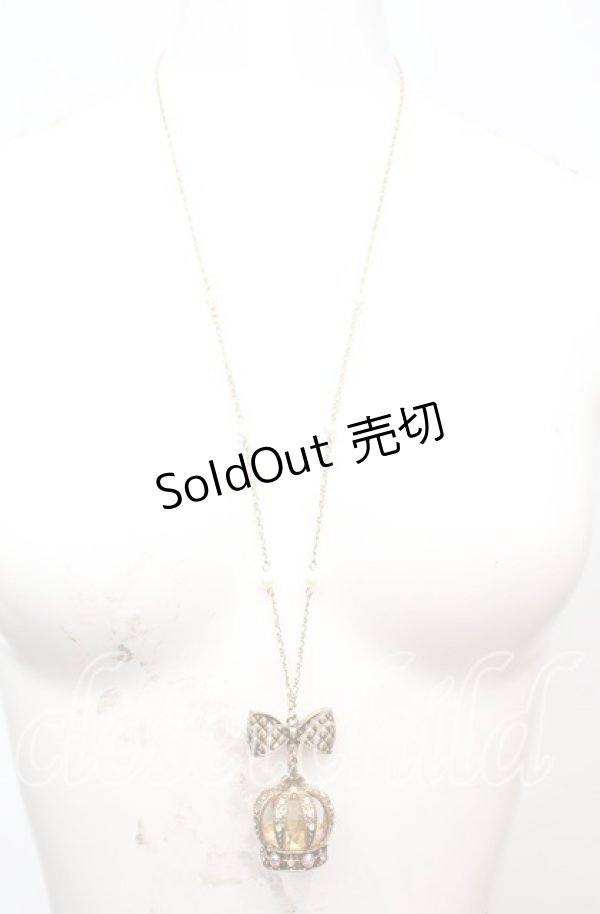 画像2: axes femme kawaii / ロイヤルクラウンネックレス  アンティークゴールド O-25-11-11-1017-AX-AC-OW-ZT (2)