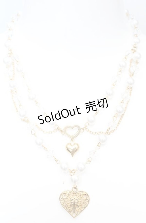 画像2: axes femme POETIQUE / パール×チェーンネックレス  ゴールド O-25-11-11-1019-AX-AC-OW-OS (2)