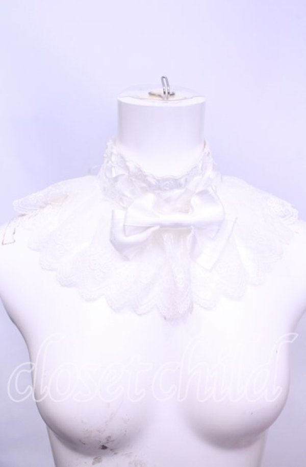 画像1: ALICE and the PIRATES / Memoire de Rose リボンチョーカー  シロ O-25-11-11-1021-PA-AC-OW-OS (1)