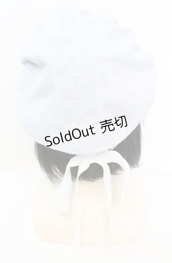 画像2: Whinny / ぷあぷあ綿雲日和　ベレー  サックス O-25-11-11-1024-PU-AC-OW-ZT334 (2)