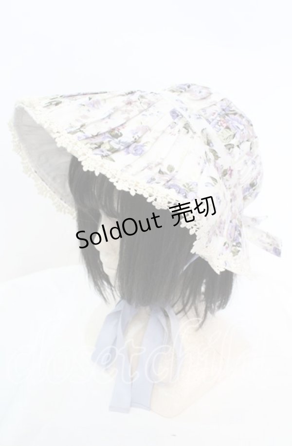 画像1: Victorian maiden / ロココブーケドールハット  ブルー O-25-11-11-1025-CL-AC-OW-OS (1)