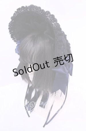 画像: ALICE and the PIRATES / 薔薇の誓い〜愛と裏切りの輪舞曲〜ボンネット  ブルー×クロ O-25-11-11-1032-PA-AC-IG-OS