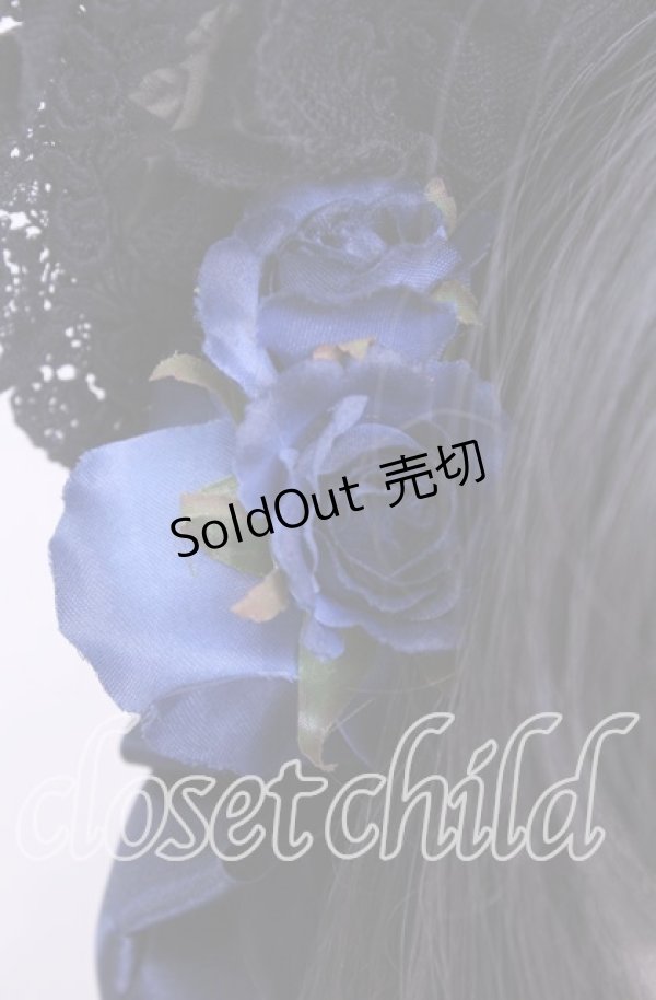 画像2: ALICE and the PIRATES / 薔薇の誓い〜愛と裏切りの輪舞曲〜ボンネット  ブルー×クロ O-25-11-11-1032-PA-AC-IG-OS (2)