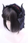 画像1: Estrellas / デビルホーンヘッドドレス  ブラック×レッド O-25-11-11-1033-EL-AC-OW-OS (1)