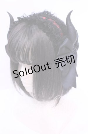 画像: Estrellas / デビルホーンヘッドドレス  ブラック×レッド O-25-11-11-1033-EL-AC-OW-OS