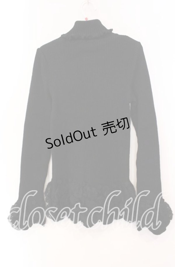 画像3: PINK HOUSE / フラワーモチーフモヘアニット  クロ O-25-11-11-061-LO-TO-IG-OS (3)