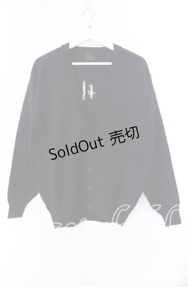 画像1: Karl Helmut / ロゴニットカーディガン  クロ O-25-11-11-065-EL-TO-IG-OS (1)