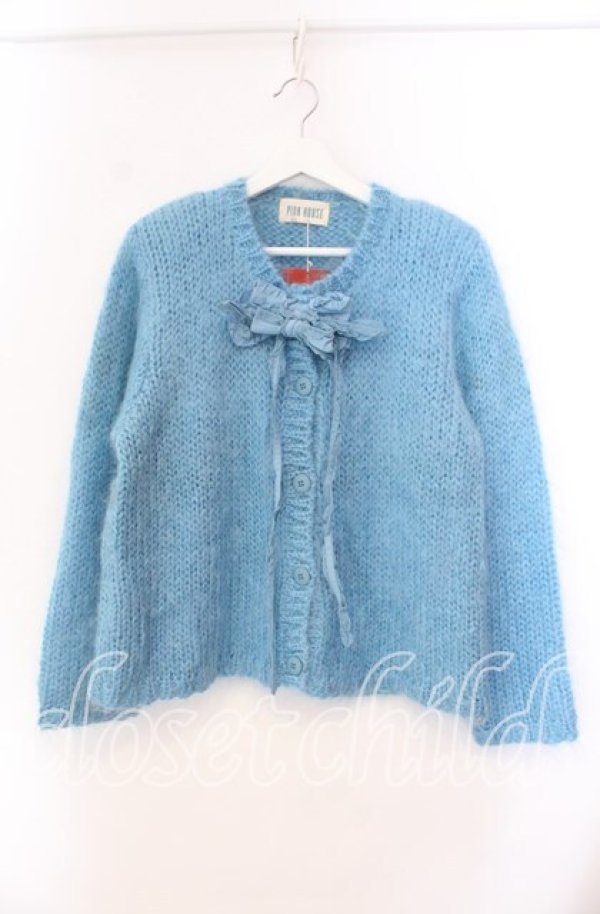 画像1: PINK HOUSE / モヘアカーディガン  サックス O-25-11-11-068-LO-TO-IG-OS (1)