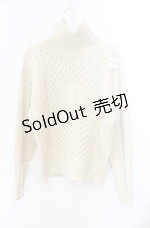 画像: Karl Helmut / Kロゴ編みニット  生成り O-25-11-11-069-EL-TO-IG-OS