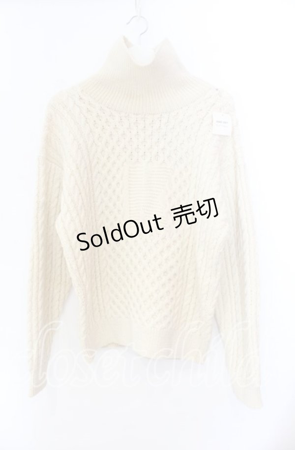 画像1: Karl Helmut / Kロゴ編みニット  生成り O-25-11-11-069-EL-TO-IG-OS (1)