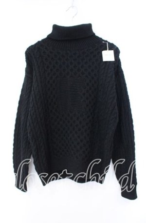 画像: Karl Helmut / Kロゴ編みニット  クロ O-25-11-11-070-EL-TO-IG-OS