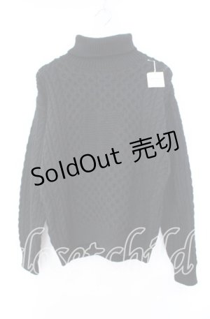 画像: Karl Helmut / Kロゴ編みニット  クロ O-25-11-11-070-EL-TO-IG-OS