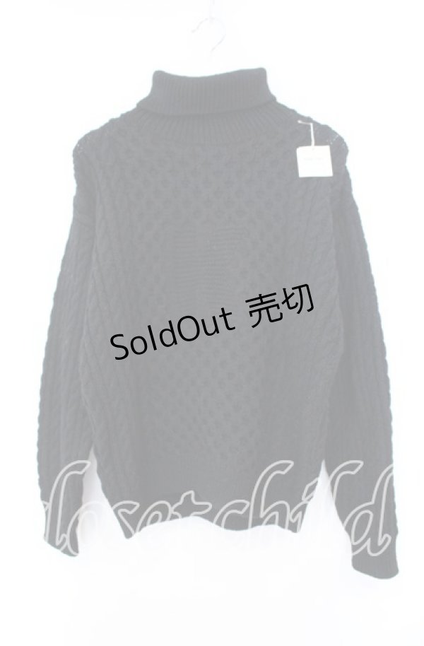 画像1: Karl Helmut / Kロゴ編みニット  クロ O-25-11-11-070-EL-TO-IG-OS (1)