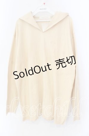 画像: KETTY / ロゴ刺繍ニットセーラー  生成り O-25-11-11-071-EL-TO-IG-ZI