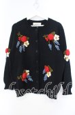 画像1: KETTY / ローズモチーフニット  クロ O-25-11-11-072-EL-TO-IG-OS (1)