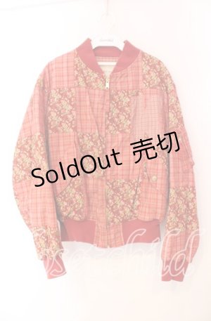 画像: Karl Helmut / パッチワーク中綿ブルゾン  アカ O-25-11-11-073-EL-JA-IG-OS