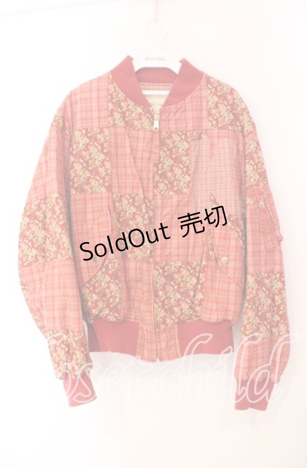 画像1: Karl Helmut / パッチワーク中綿ブルゾン  アカ O-25-11-11-073-EL-JA-IG-OS (1)