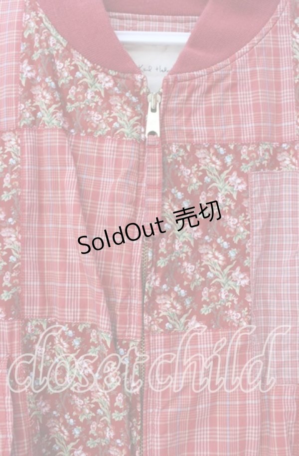 画像2: Karl Helmut / パッチワーク中綿ブルゾン  アカ O-25-11-11-073-EL-JA-IG-OS (2)