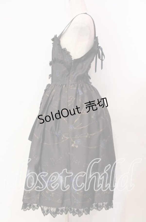 画像4: ALICE and the PIRATES / 薔薇の誓い〜愛と裏切りの輪舞曲〜柄ジャンパースカートI  ブルー×クロ O-25-11-11-005-PA-OP-IG-OS (4)