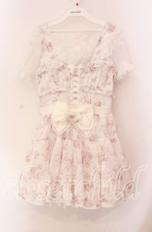 画像: LIZ LISA / ローズリボンシフォンワンピース 0 ホワイト O-25-11-11-075-LO-OP-OW-OS
