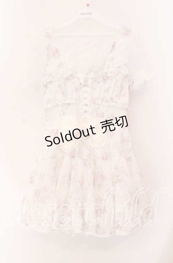 画像1: LIZ LISA / ローズリボンシフォンワンピース 0 ホワイト O-25-11-11-075-LO-OP-OW-OS (1)