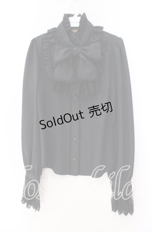 画像1: ALICE and the PIRATES / ミカエルブラウス  クロ O-25-11-11-076-PA-BL-OW-OS (1)