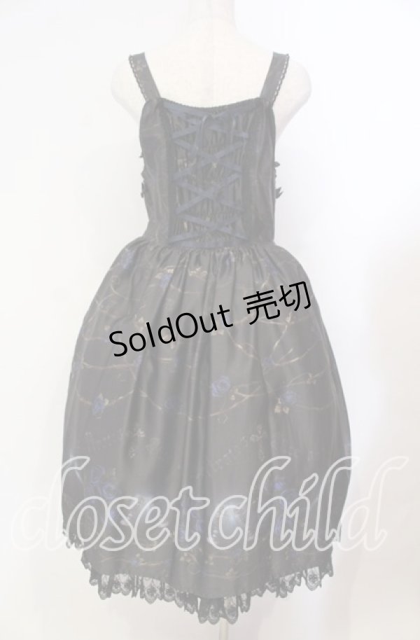 画像5: ALICE and the PIRATES / 薔薇の誓い〜愛と裏切りの輪舞曲〜柄ジャンパースカートI  ブルー×クロ O-25-11-11-005-PA-OP-IG-OS (5)