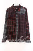 画像1: JURY BLACK / パターン切り替えシャツ  レッド×ブラック O-25-11-11-078-GL-BL-OW-OS (1)
